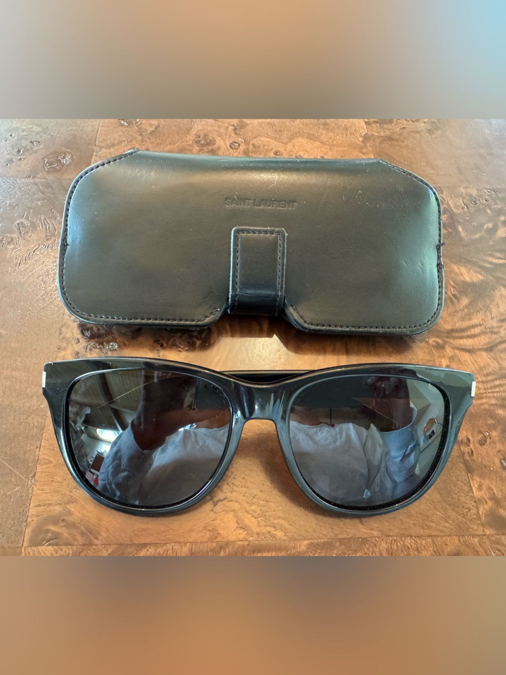 Saint Laurent Classic 3 Black Oversized Sunglasses 807EC + Case